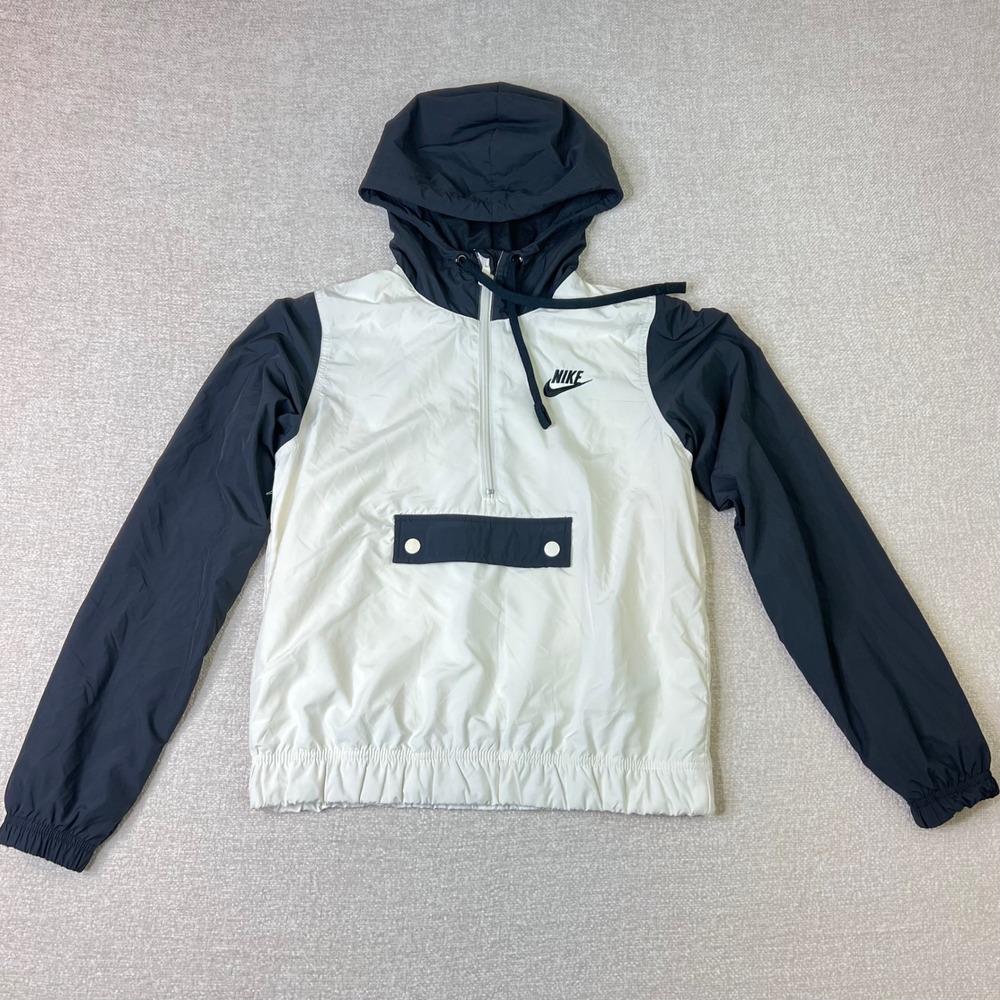Nike Sportswear Windrunner Anorak Half-Zip Colorblock Jacket Women S Black White